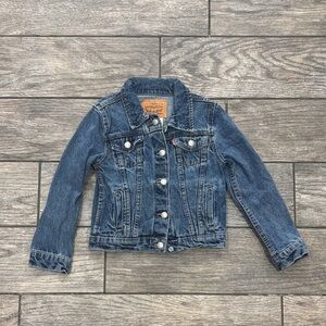 Levi's Kids Dark Blue Denim Jacket with Metal Buttons